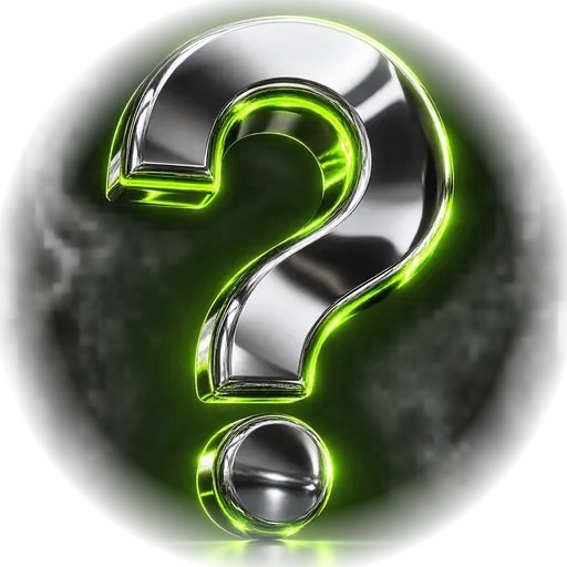 Three-dimensional question mark